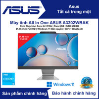 ASUS Máy tính All In One PC A3202WBAK (Chip Intel Core i3-1215U | Ram 8GB | SSD 512GB | 21.45 FHD | W11) - Chính hãng
