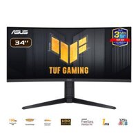 ASUS TUF Gaming VG34VQL3A Curved Gaming Monitor – 34 inch, WQHD (3440×1440), 180Hz, Curved 1500R, DisplayHDR 400, AMD Freesync, 1ms (GTG),125% sRGB