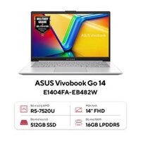 Asus VivoBook Go 14 E1404FA: Laptop Văn Phòng Mỏng Nhẹ, Siêu Bền Bỉ