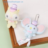 Asvn Hoạt Hình Chuột Flat Sóc Sang Trọng Đồ Chơi Kawaii Hoạt Hình Móc Khóa Ba Lô Mặt Dây Chuyền Bé Gái Quà Tặng HOT
