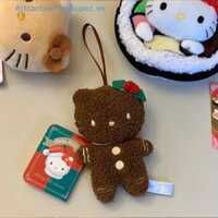 Asvn Hoạt Hình Sanrio Đồ Chơi Nhồi Bông Da Đen Dễ Thương Hello Kitty Sang Trọng Búp Bê Móc Khóa Túi Mặt Dây Ba Lô Treo Đồ Trang Trí Quà Tặng Nữ Tính HOT