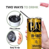 At 20Oz Lọc Dầu Động Cơ Cốc Du Lịch Cách Nhiệt Đôi Có Nắp Và Ống Hút Nóng Lạnh Uống Cà Phê A