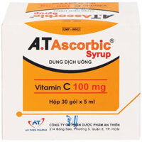 A.T Ascorbic Syrup 100mg bổ sung vitamin C, điều trị bệnh scorbut  – CÔNG TY CỔ PHẦN NHÀ THUỐC NHÂN DÂN – PHƯỢNG HOÀNG