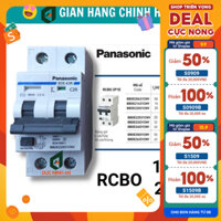 Át Chống Giật Panasonic 20A - CB Chống Giật, Aptomat Chống Giật RCBO Panasonic Chính Hãng