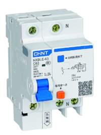 Át chống rò NXBLE-63 63A 1P+N 30mA 6kA / chính hãng Chint / Aptomat chống giật RCBO NXBLE-63 C63