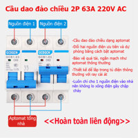 Át chuyển nguồn 63A-CB đảo chiều 2P 63A GCDQCN - cầu dao đảo- bộ chuyển nguồn - công tắc chuyển nguồn