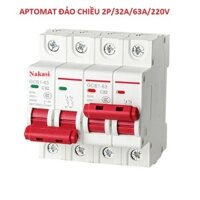 át đảo chiều 2P 63A LW - Aptomat đảo chiều 1 pha - đổi 2 nguồn điện thay cầu dao đảo chiều