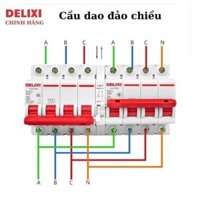 Át đảo chiều 3 pha 380V DELIXI, Cầu dao đảo chiều dạng Aptomat