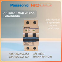Át tép Aptomat MCB 2P 6kA Panasonic 10A 16A 20A 25A 32A 40A 50A 63A chính hãng