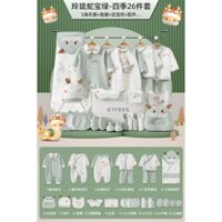 ẤT TỴ 2025 [HÀNG SẴN_HOẢ TỐC] Set đồ sơ sinh quà tặng trọn bộ, hoạ tiết RẮN xinh xắn có hộp đựng sang trọng cho bé