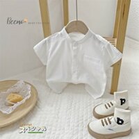 AT260 - 80/130 Áo sơ mi cộc linen Trắng