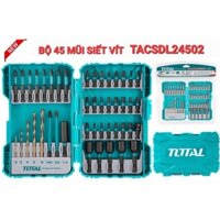 (at8) Hộp 45 mũi bắt vít bắn tôn thép đen có từ TOTAL TACSDL24502