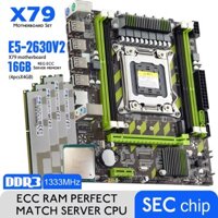 ▽Atermiter X79G X79 Bo mạch chủ LGA2011 Mini ATX Combo E5 2630 V2 CPU 4pcs x 4GB = 16GB RAM DDR3 1333Mhz PC3 10600R RAM