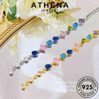 Athena JEWELLERY Vòng Cổ Bộ Chính Hãng Thạch Anh Tím 925 Màu Vàng Bạc Nữ Cao Quý S247