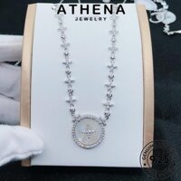 Athena JEWELLY Bộ Nguyên Bản Tinh Tế 925 Moissanite Vòng Cổ Nữ Chữ Thập Kim Cương Bạc S188