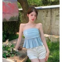 Athina Áo Voan Nữ Hai Dây Phong Cách Retro Hot Trend 2024 FREESIZE