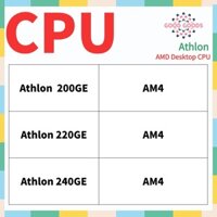 Athlon 200GE Athlon 220GE Athlon 240GE AMD Athlon Bộ xử lý Ổ cắm CPU để bàn AM4 1331Pin
