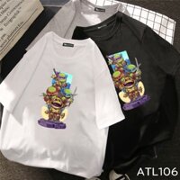 ATL106 Có size 7XL Áo thun unisex tay lỡ hình ninja rùa