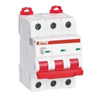 Atomat dạng tép, 3 cực, dòng định mức 80A, dòng cắt ngắn mạch 10ka, MCB 3P 80A 10kA kết nối cuộc sống HLI