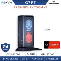 AtomMan G7 PT Mini PC Gaming AMD AI R9 7945HX Radeon RX 7600M Minisforum Ryzen 9