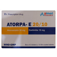 Atorpa- E40/10 điều trị tăng cholesterol máu, ngừa nguy cơ các biến cố tim mạch