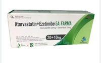ATORVASTATIN+EZETIMMIBE -5A FARMA 20mg/10mg Hộp/30V/16_phòng ngừa các bệnh tim mạch