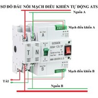 ATS 2P 80A chuyển mạch nhanh không mất điện, bộ đổi nguồn điện tự động, cầu dao đảo chiều tự động - ATS-80A22