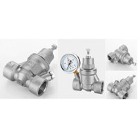 ATS-Van Giảm Áp Nước Inox - Van Giảm Áp Suất Nước Cao Tầng CÓ KÈM ĐỒNG HỒ