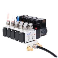 ATS_Cụm van điện từ ĐIỆN 220V Chính Hãng + Đế + nối ống hơi
