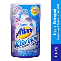 Attack Nước Giặt Attack Khử Mùi Extra Hương Oải Hương Túi 1.4kg