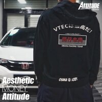 Attitude Áo Hoodie cotton Nguyên Chất Phong Cách Nhật Bản merchandise mall jdm Cho Bé Trai