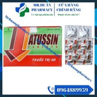 Atussin (Vỉ 4 viên) – Thuốc trị ho 3 tác động điều trị cảm cúm, lao, ho gà