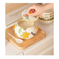 Âu mỡ, âu gia vị hàng siêu nét, âu sứ có nắp tiện dụng (tặng kèm muỗng sứ)