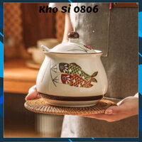 Âu mỡ hình cá kèm thìa - Lọ đựng mỡ lợn an toàn 【Nhận Sỉ】