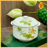 Âu nhỏ chưng yến gốm Bát Tràng chính hãng, âu sứ có nắp đậy giá rẻ