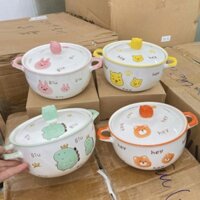 Âu sứ có nắp hoạ tiết hoạt hình đáng iu