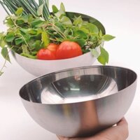 Âu trộn bột, Âu Inox 304, thố làm bánh, trộn salad của Ikea Hàng Xuất Châu Âu Sáng Bóng,  Set 2 âu ,Size 20 và 28