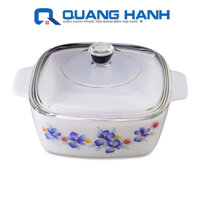 Âu vuông thủy tinh ngọc Opal MP USA Home Set 10 inch 1007