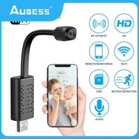 Aubess Aubess Ẩn Camera Mini Spy Camera Không Dây WiFi Bảo Mẫu Cam Cho Thú Cưng Và Trẻ Em-Đầu Cắm USB Nhỏ Camera An Ninh HD 1080P