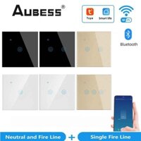 Aubess Tuya Công Tắc Thông Minh Wifi Cảm Biến Cảm Ứng Âm Tường - Hỗ Trợ Tmall Genie Google Home Alexa