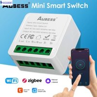 Aubess Tuya Hỗ Trợ Wifi Mini Thông Minh Màn Hình Điện Mô-đun Chuyển Đổi 16A 2-Cách Điều Khiển Không Dây Hẹn Giờ Thông Minh Nhà Chuyển Đổi Tự Động Hóa Kkdurant