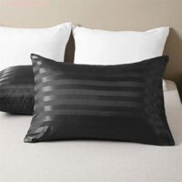 Aubreyb 1 Cặp Vỏ Gối Sọc Jacquard, Vỏ Gối Lụa Giả Microfiber Mềm, Trang Trí Nhà 51x76cm Thoải Mái Giặt Chất Liệu Đệm Phòng Khách