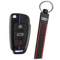 Audi A4 A6 A3 8V Q2 Q3 Q7 TT B7 C6 8V RS3 A1 A3 Rline Phụ Kiện Silicon Chìa Khóa Bao Móc Khóa Móc Khóa Mũ Fob Giá Đỡ