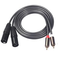 Audio Cable 2 RCA Male Pair 2 XLR 3-Pin Male Intercom Amplifier Hybrid Plug AV Cable Double XLR to Dual RCA Line