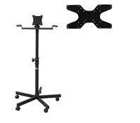 Audio2000'S AST422X Portable Flat Screen Panel LCD LED TV Monitor Stand with Wheels, Including a 400 X 200 mm Standard VESA Mounting Plate with...