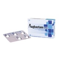 Augbactam 625 (Amoxicillin và Acid clavulanic) Mekophar – Điều trị các trường hợp nhiễm khuẩn (hộp 2 vỉ x 5 viên)