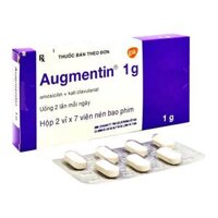 Augmentin 1g trị nhiễm khuẩn 2 vỉ x 7 viên
