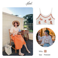 [Augustcloth] Áo gile khoác ngoài thêu hoa phong cách Hàn Quốc