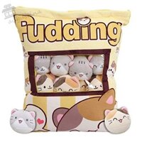 Augustin A Plushie Túi Pudding Đồ Chơi Trang Trí Phòng Thú Nhồi Bông Động Vật Mini Bóng Đồ Chơi Nhồi Bông Có Thể Tháo Rời Corgi Túi Đồ Chơi Sang Trọng