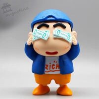 Augustin Crayon Shin-Chan Anime Hình, Mô hình búp bê phong phú Chibi Maruko-Chan sưu tập ngộ nghĩnh, Sáng tạo dễ thương 13cm Kawaii Shin-Chan PVC Model Trang trí xe hơi
